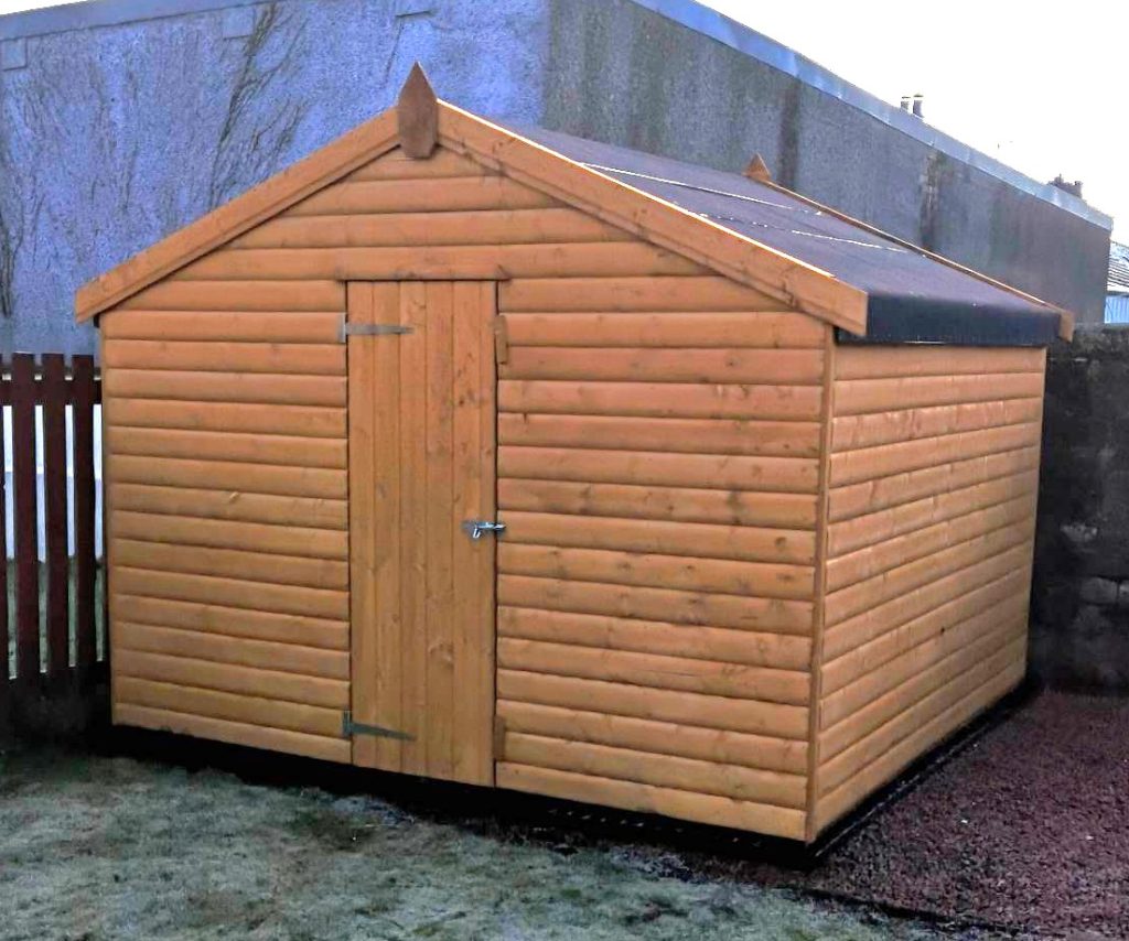 10x10 Apex Shed SJS Fencing